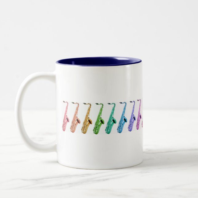 Rainbow Saxophones Mug (Left)