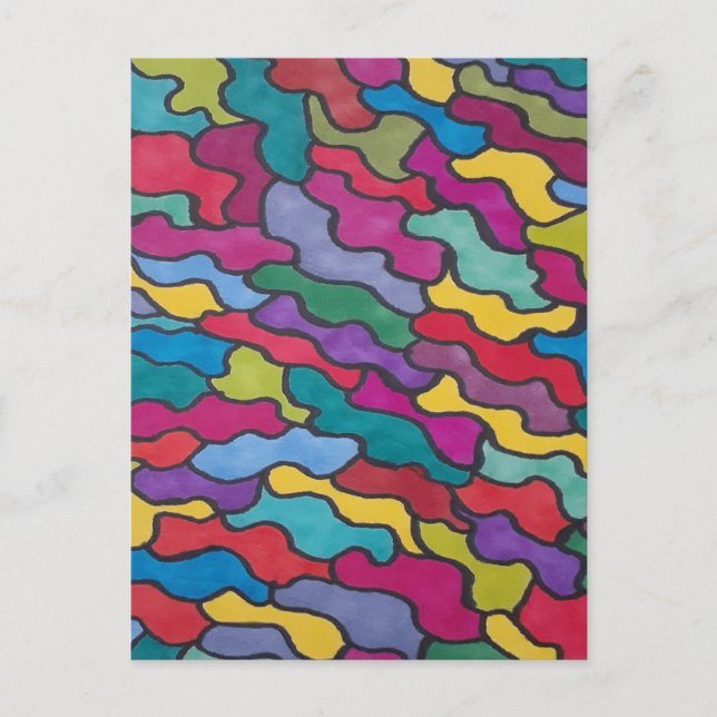 Rainbow Scales Abstract  Postcard (Front)