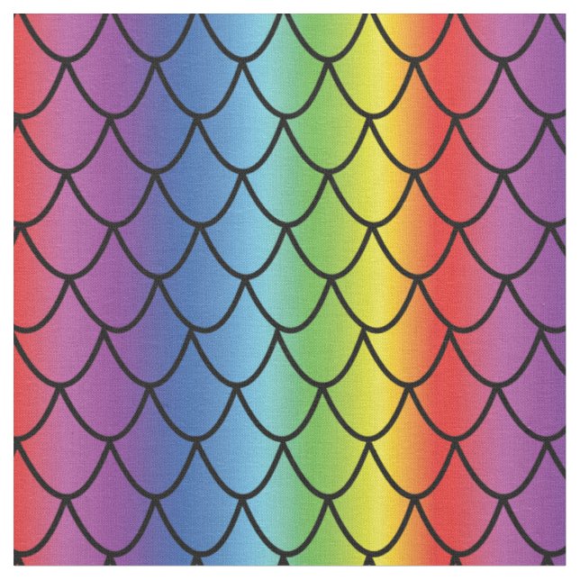 Rainbow scales for every mermaid fabric (Close Up)