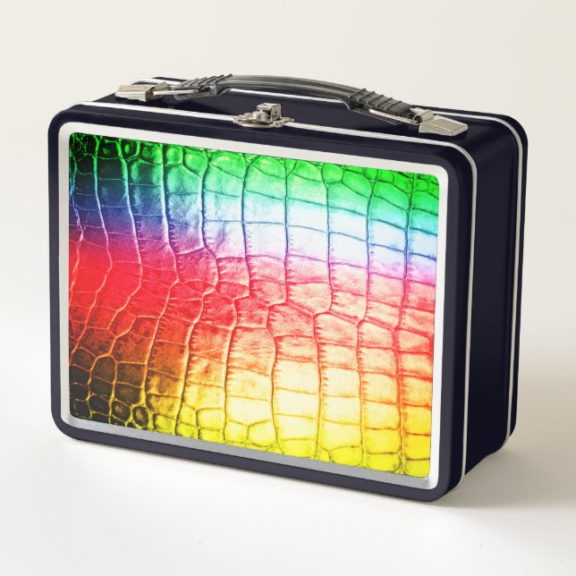 Rainbow Scales Metal Lunch Box (Front)