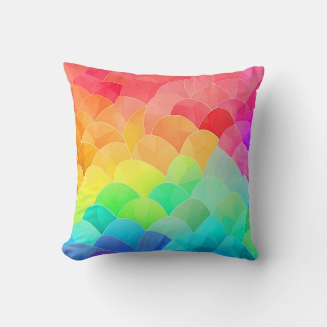 Rainbow Scales of Mermaid Cushion (Front)
