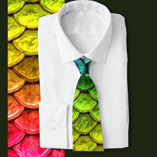 Rainbow scales tie