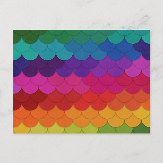 Rainbow Scallops Postcard (Front)