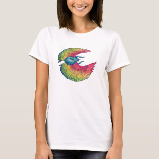 Rainbow Scarab Babydoll Ladies Shirt