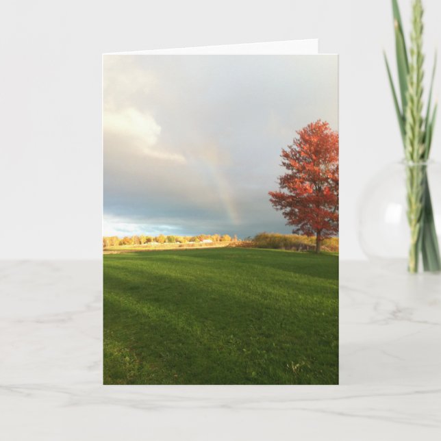 Rainbow Scenery Blank Greeting Card (Front)