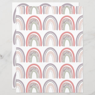 rainbow scrapbook paper