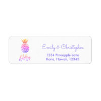 Rainbow Script Wedding Aloha Pineapple