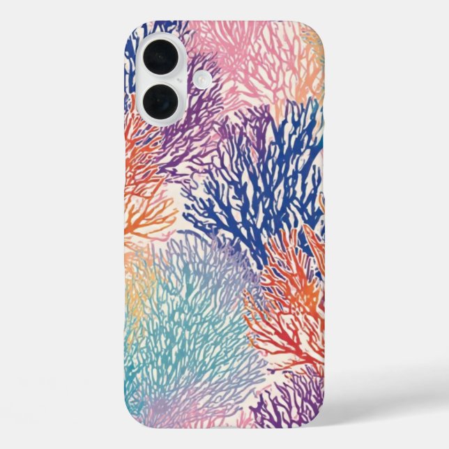 Rainbow Sea Fan Garden - IPhone 16 Case (Back)