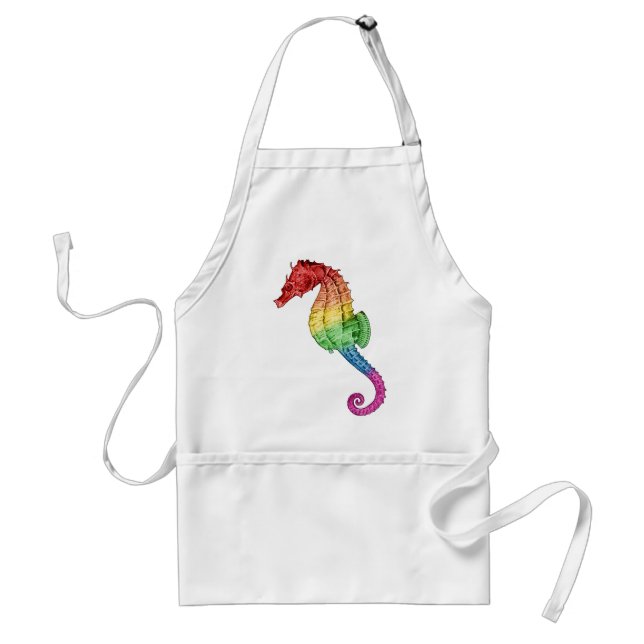 Rainbow Seahorse Standard Apron (Front)