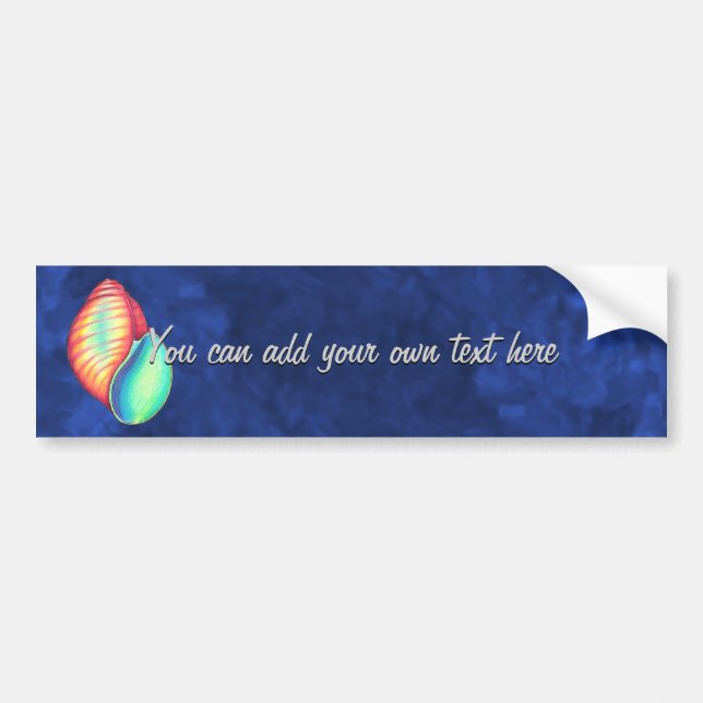 Rainbow Seashell Bumper Sticker (Front)