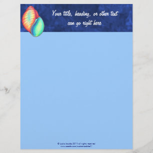 Rainbow Seashell Letterhead Design