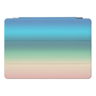 Rainbow Seashore Beach in Gradient Stripes iPad Pro Cover