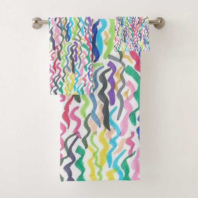Rainbow Seaweed  Bath Towel Set (Insitu)