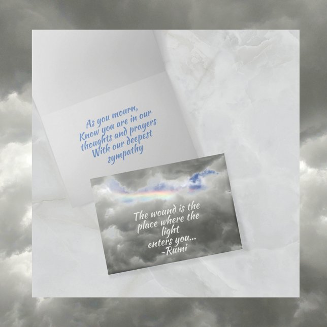 Rainbow seen through Storm Clouds Sympathy Card (Creator Uploaded)