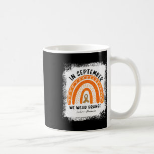 Rainbow September Wear Orange Leukaemia Awareness Coffee Mug