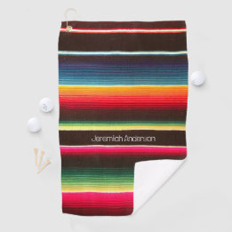 Rainbow Serape personalised Golf Towel