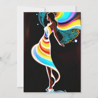 Rainbow serenity invitation