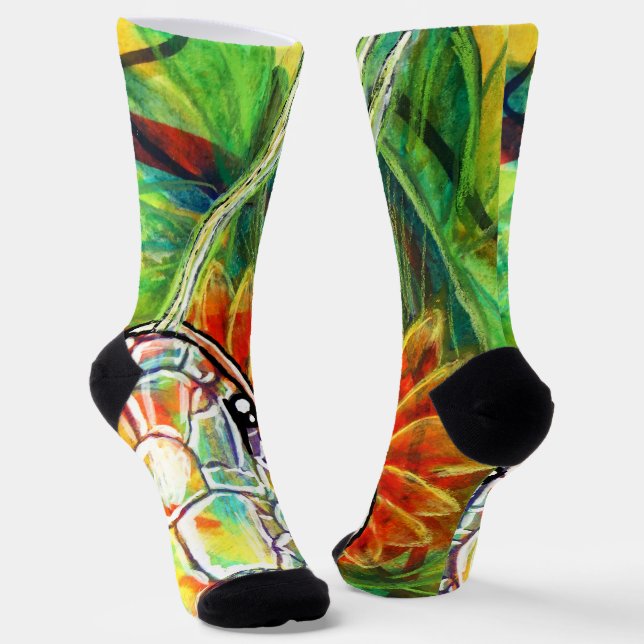 Rainbow Serpant  Socks (Angled)