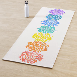 Rainbow Seven Chakras Mandala Yoga Mat