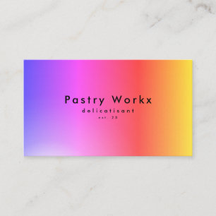Rainbow Shaded Elegant Gradient Ombre Business Card