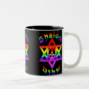 Rainbow Shalom Mugs
