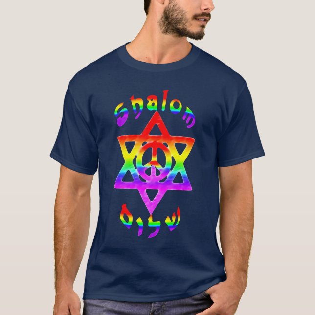 Rainbow Shalom T-Shirt (Front)