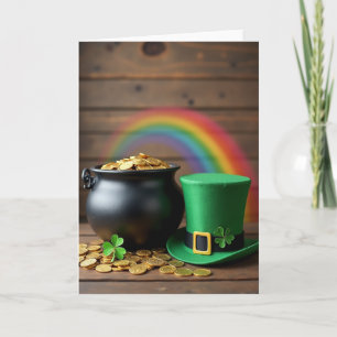 Rainbow Shamrock Lucky Card