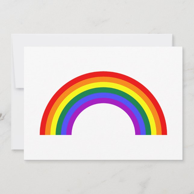Rainbow Shape Invitation (Front)