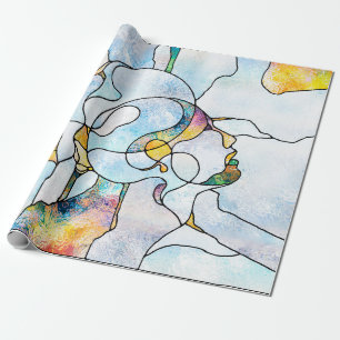 Rainbow Shards. Unity of Stained Glass series. Bac Wrapping Paper