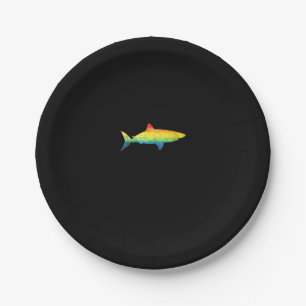 Rainbow Shark Gay Pride Flag LGBT LGBTQ Tank Top Paper Plate
