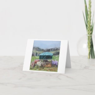 Rainbow Sheep blank cards