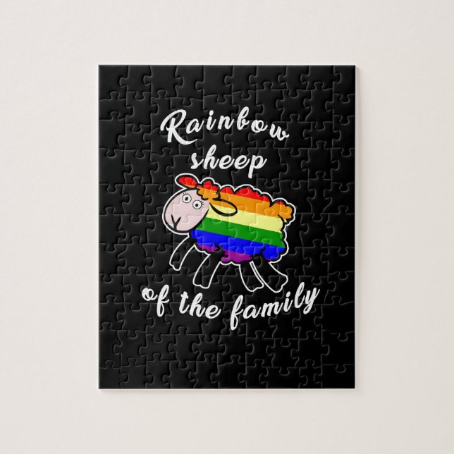 Rainbow sheep jigsaw puzzle (Vertical)