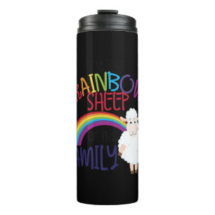 Rainbow sheep of family   Colourful Sheep Gift Thermal Tumbler