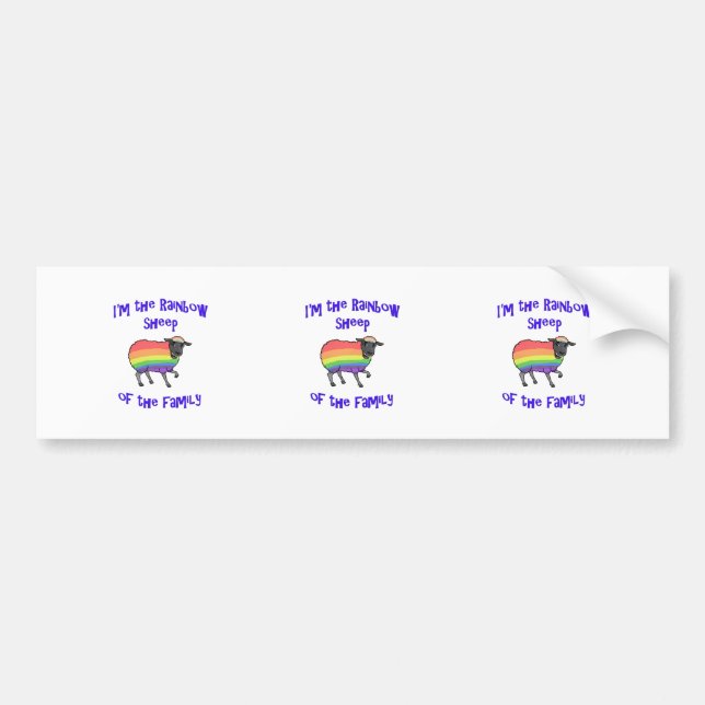 Rainbow Sheep of the Family Bumper Sticker (Front)