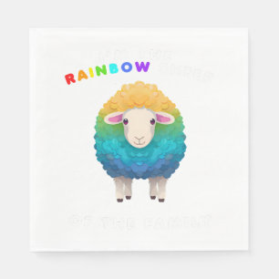 Rainbow Sheep of the family LGBTQ Happy Pride Napkin