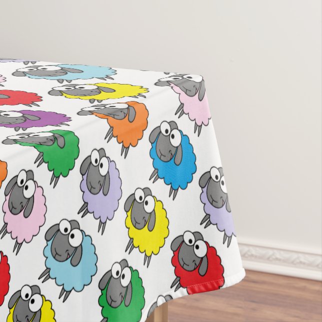 Rainbow Sheep Tablecloth (In Situ)