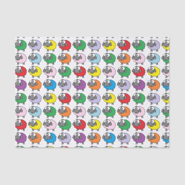 Rainbow Sheep Tissue Paper (Front)