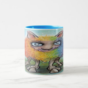 Rainbow Sheep Two-Tone Coffee Mug