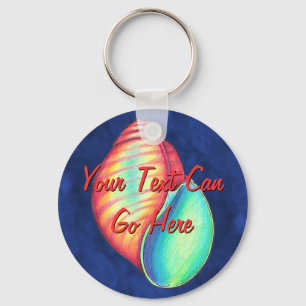 Rainbow Shell Keyring