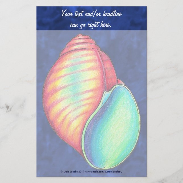 Rainbow Shell Stationery (Front)