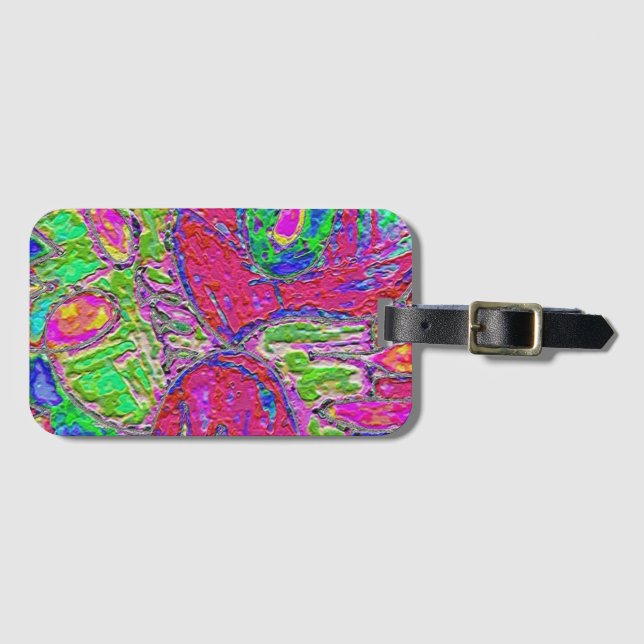 Rainbow Sherbert Luggage Tag (Front Horizontal)