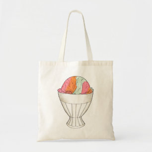 Rainbow Sherbet Ice Cream Sorbet Dessert Scoop Tote Bag