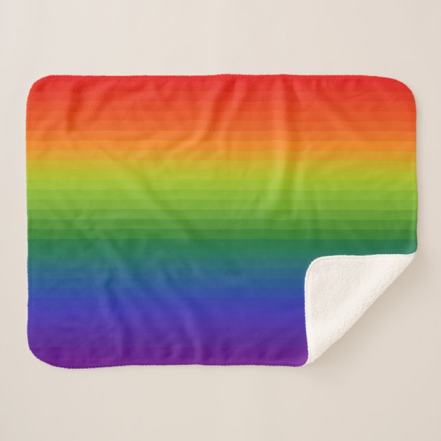 Rainbow Sherpa Blanket (Front (Horizontal))