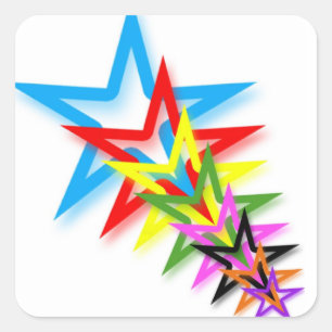 Rainbow Shooting Stars Sticker
