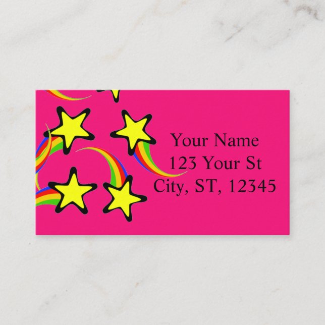 Rainbow Shooting Stars Thunder_Cove   Business Card (Front)