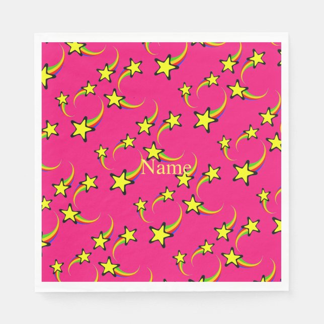 Rainbow Shooting Stars Thunder_Cove Napkin (Front)