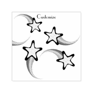 Rainbow Shooting Stars Thunder_Cove Self-inking Stamp