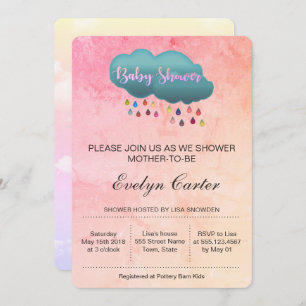 RAINBOW SHOWER CLOUD / BABY SHOWER INVITATION
