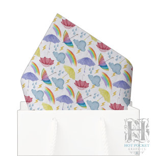Rainbow Showers Tissue Paper