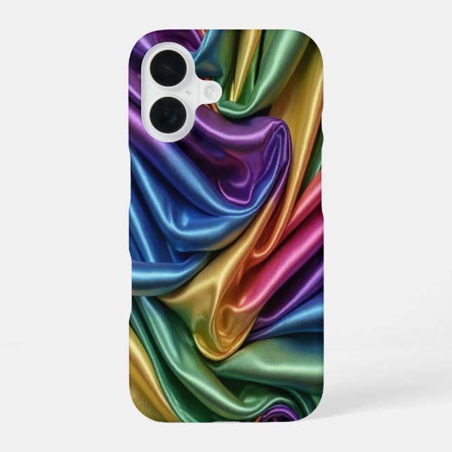 Rainbow Silk - iPhone 16 Cases (Back)